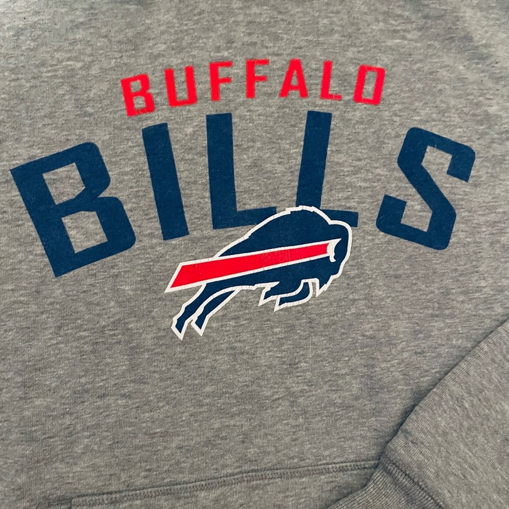 47 Brand Gray Buffalo Bills Pullover Hoodie - Picture 3 of 5